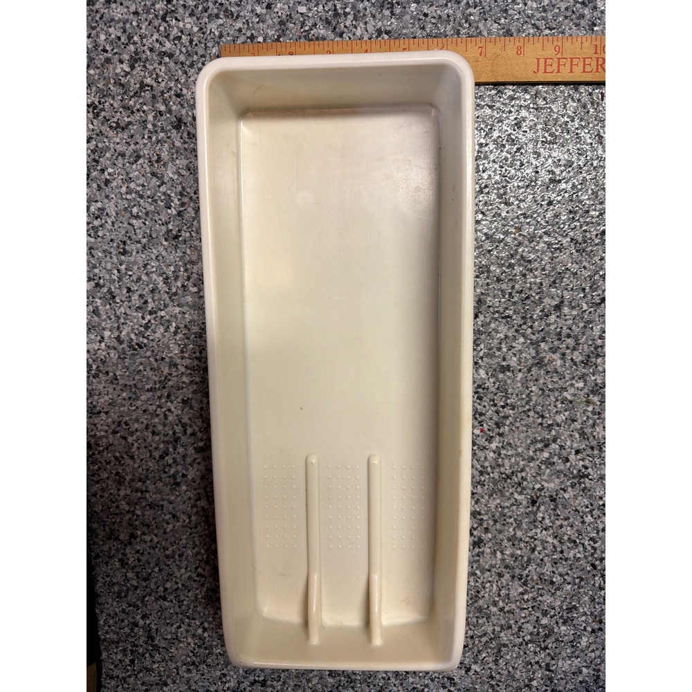 Vintage Rubbermaid Off White Plastic Drawer Organizer Tray Utility